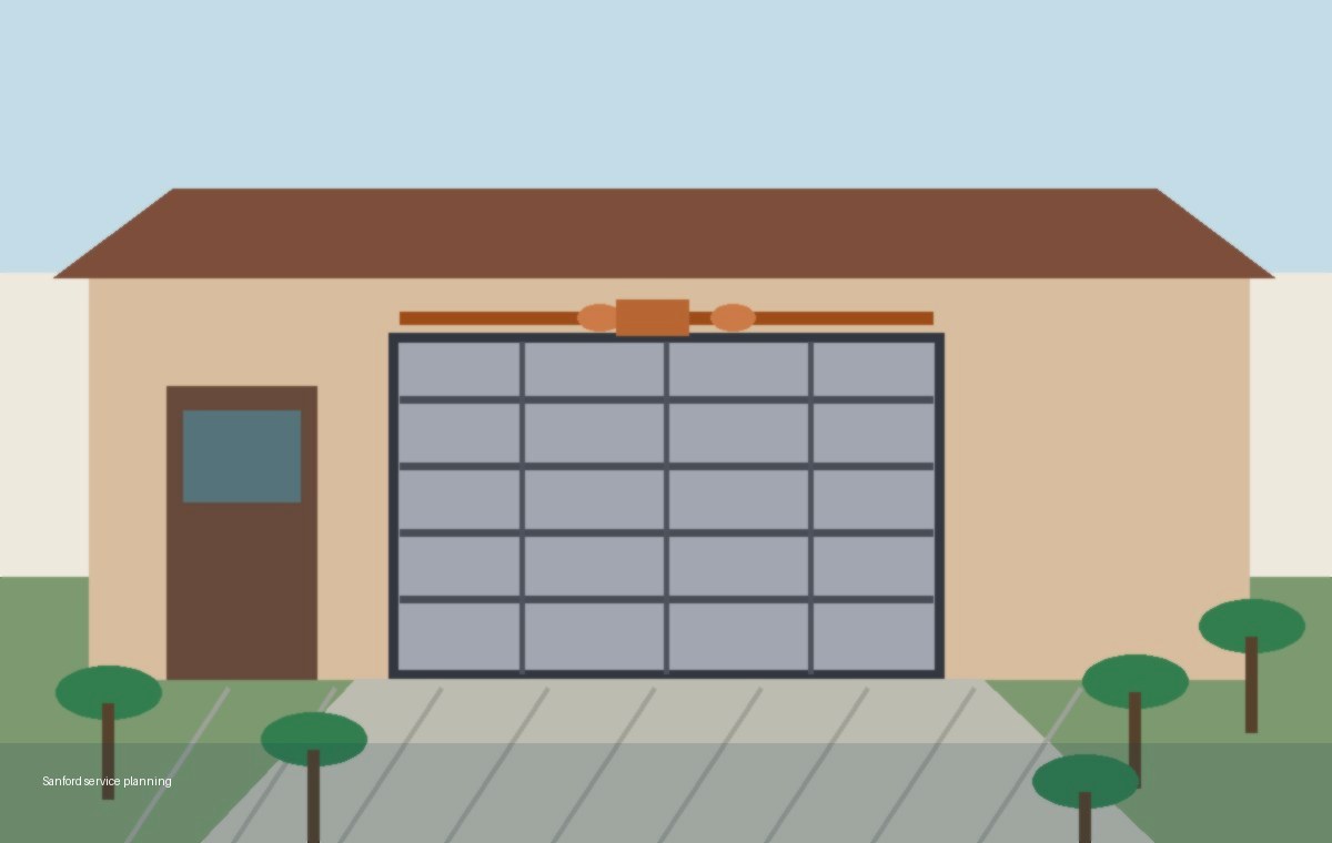Garage door torsion spring gap check at a Denton home
